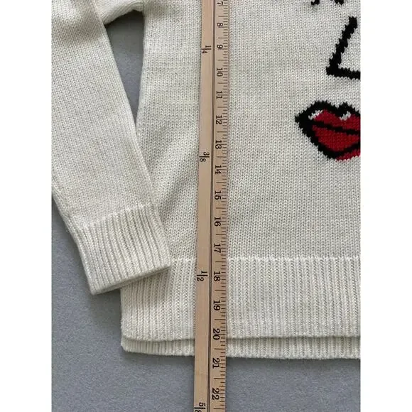 Madewell Making Faces Intarsia Knit Sweater Merino Wool Small - Picture 7 of 9